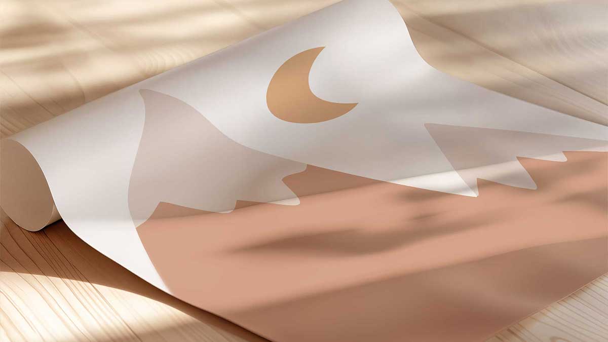 Soft boho wall art collection for girls featuring sun, moon, floral and abstract prints in earthy pink and neutral tones