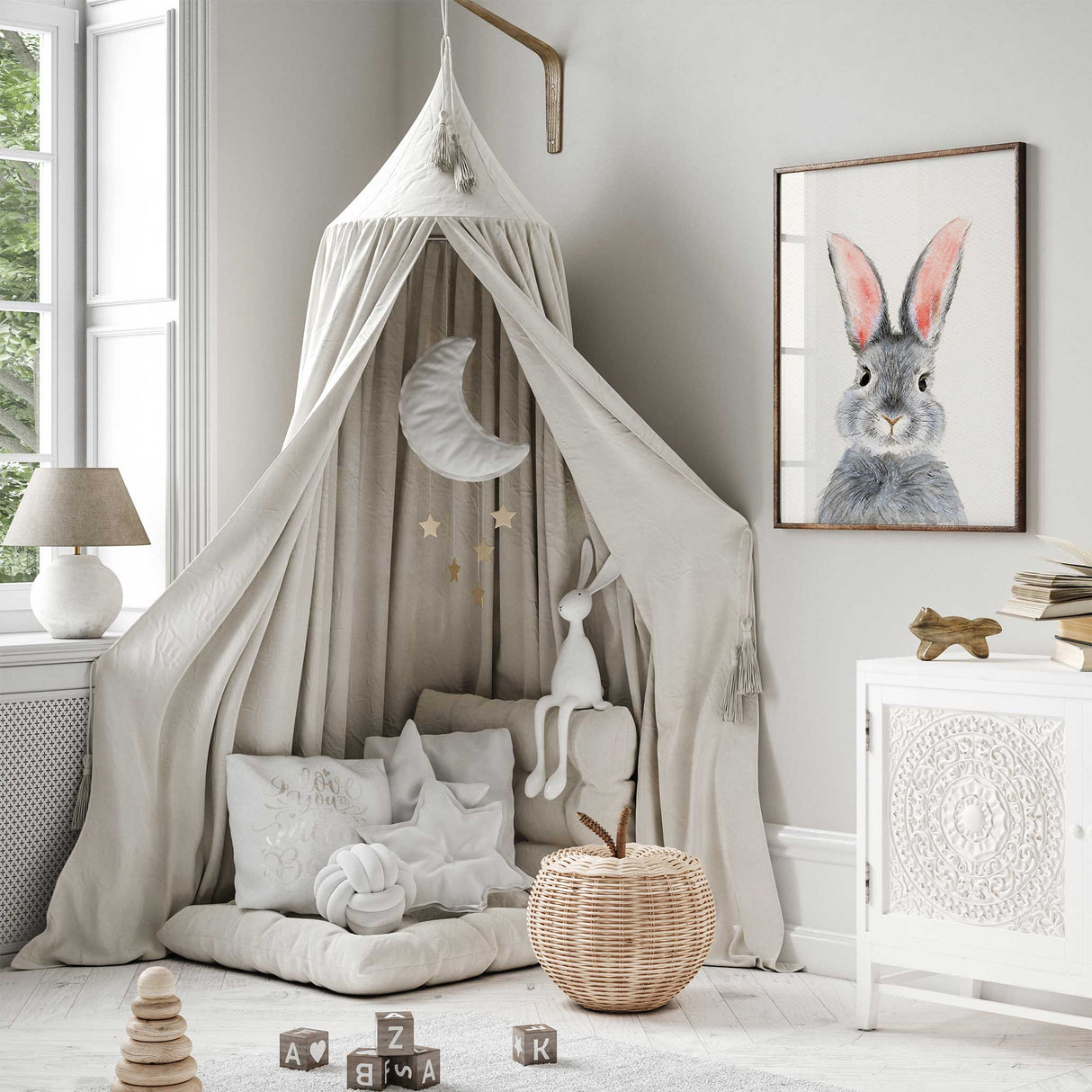 Cute baby rabbit artwork for kids