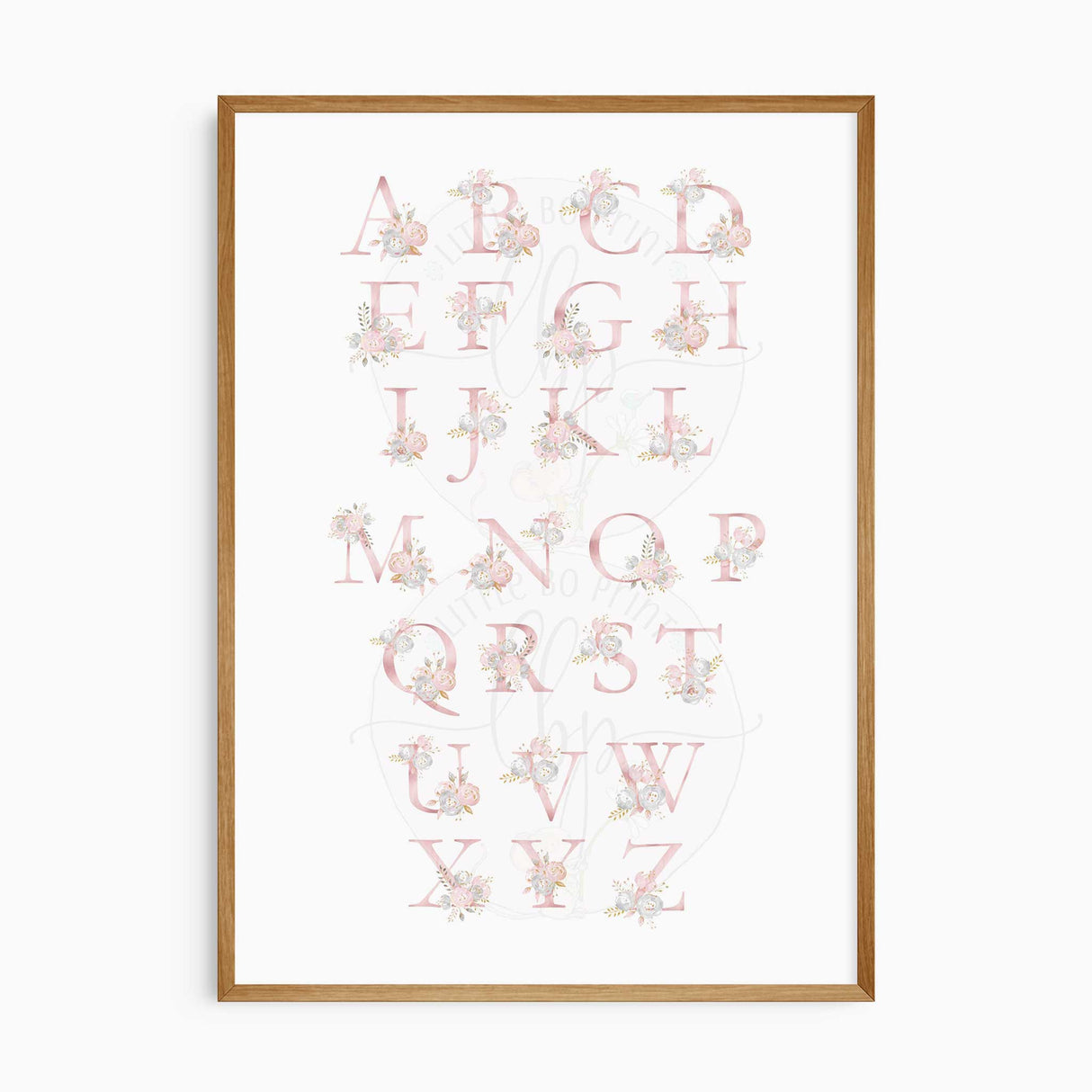 Personalised Floral Initial Wall Art Set