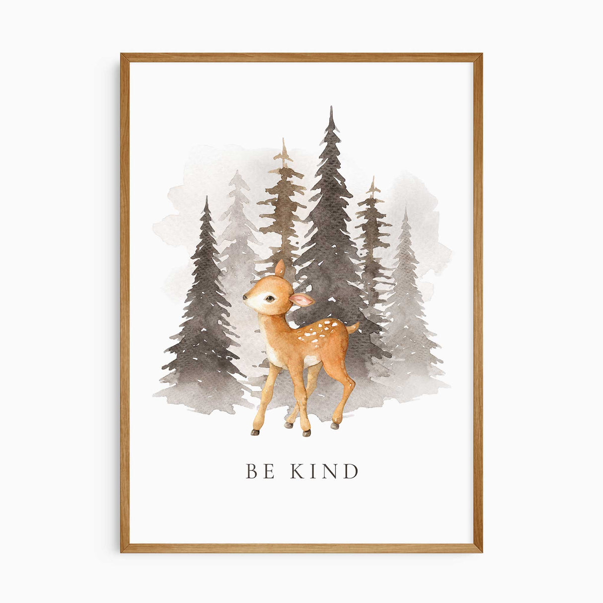 Be brave, be kind, be curious animal prints for kids' room