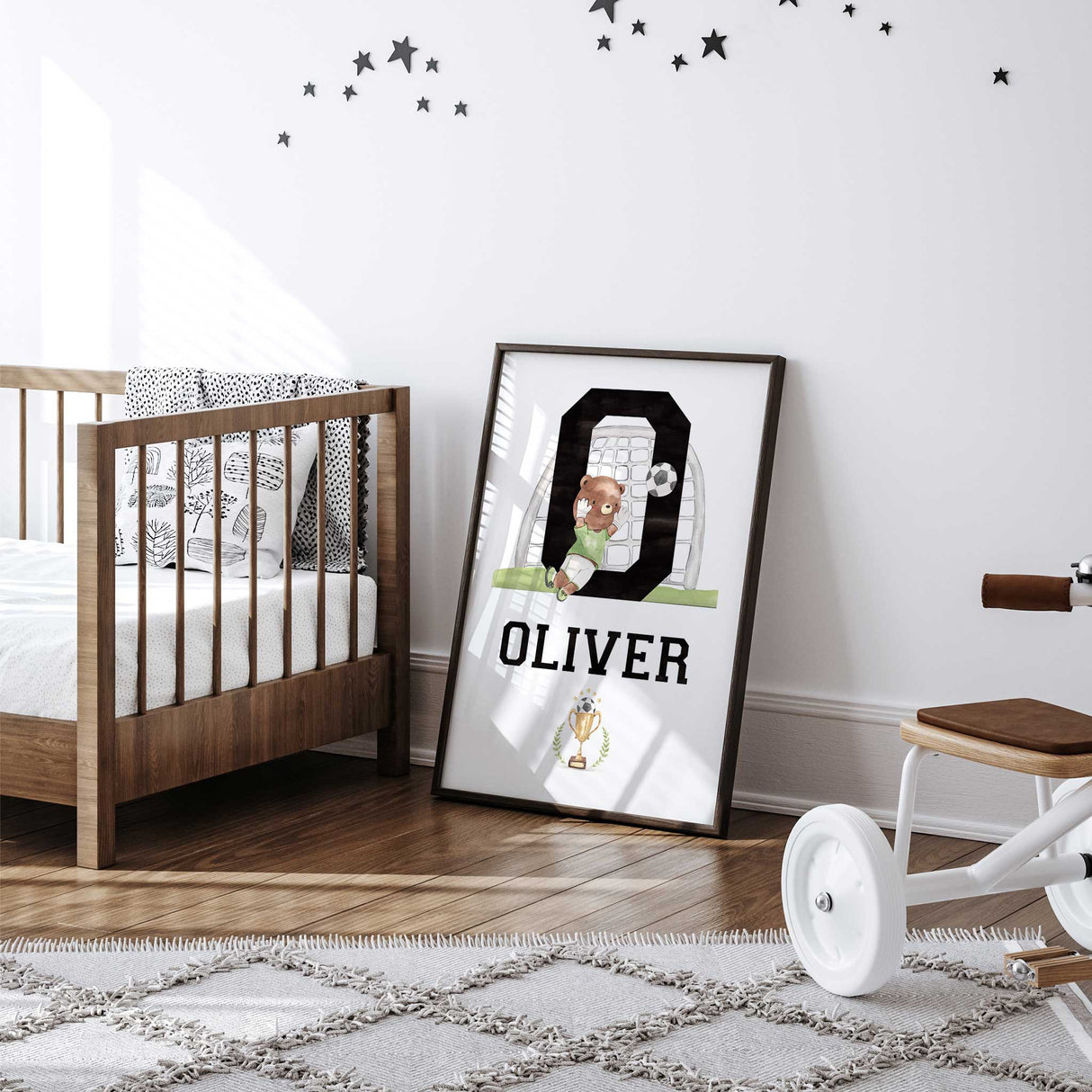 Soccer Alphabet Personalized Kids Room Print, Custom Boys Decor