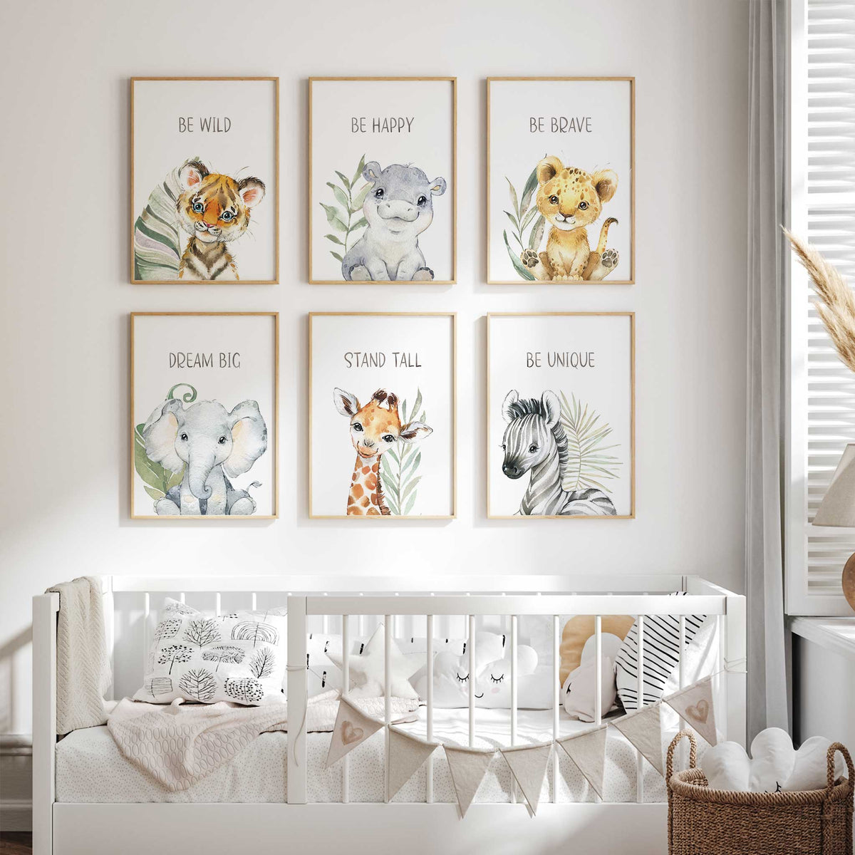 Safari Animal Nursery Wall Art Set | Baby Decor & Kids Prints – My ...