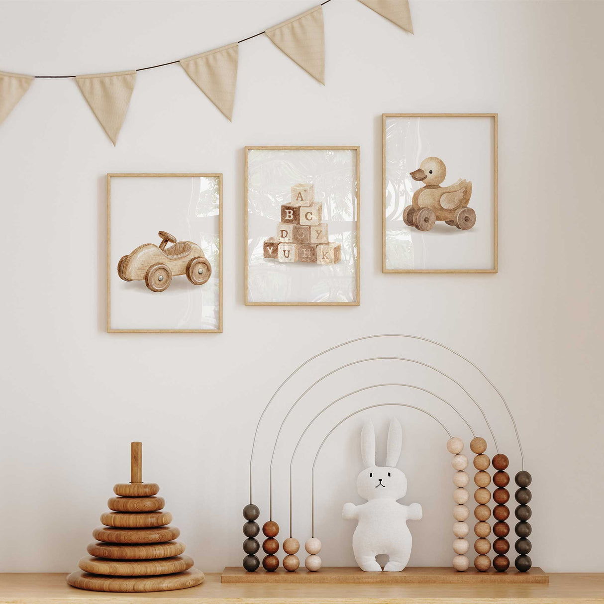 Vintage Toy Nursery Prints Set of 3