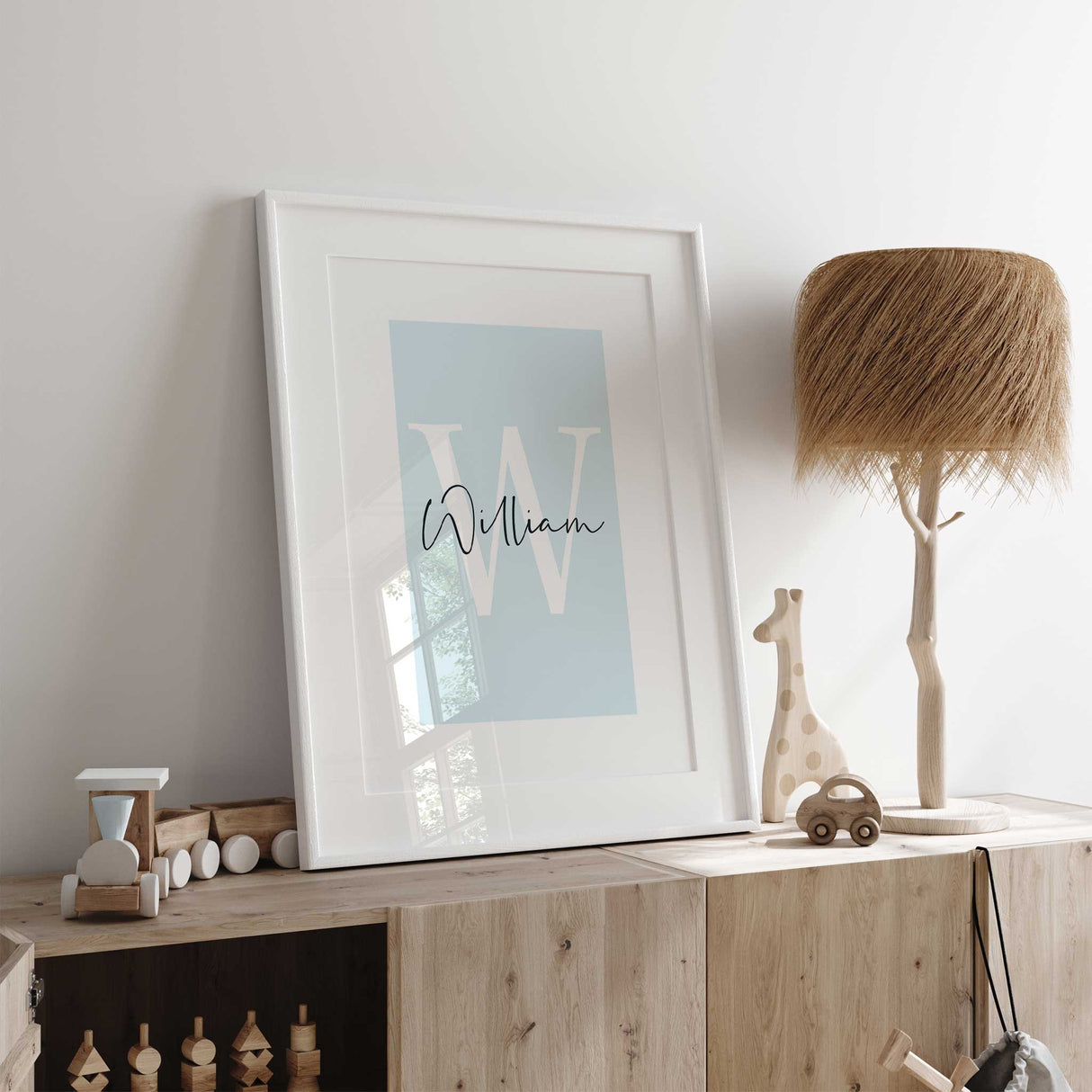 Custom kids initial and name wall art available in multiple colours for nurseries and bedroom