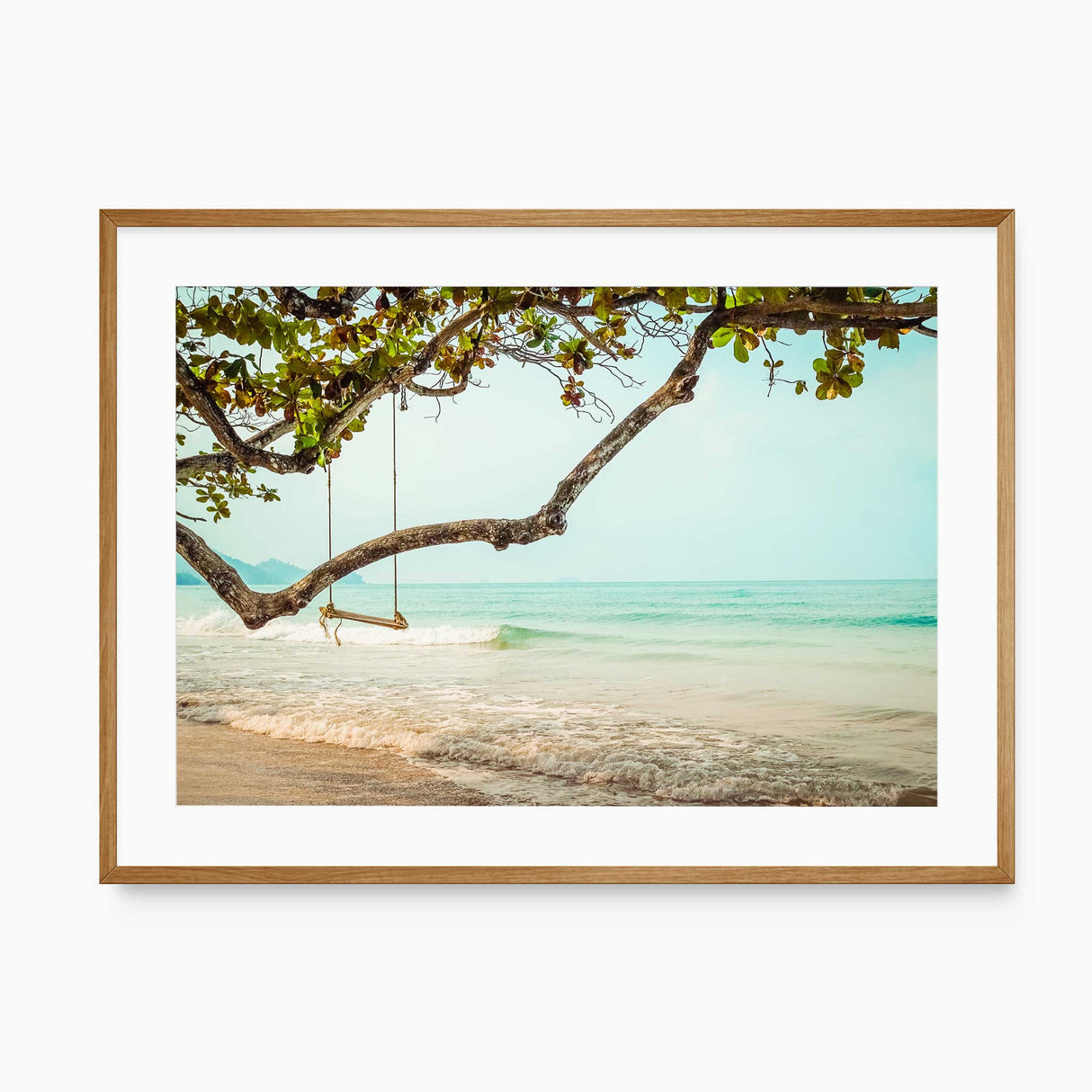Beach swing wall art print coastal decor