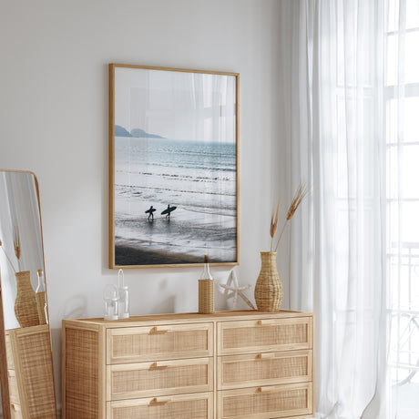 Unframed coastal print for modern interiors or beach homes