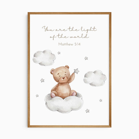 Bible Verse Wall Art featuring inspirational quotes, perfect for Christian nursery and decor