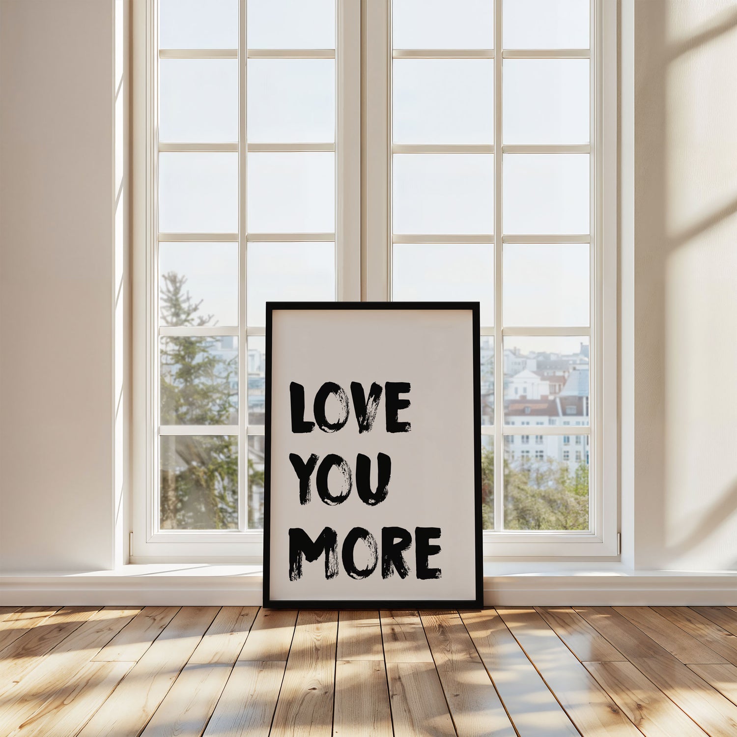 Minimalist black and white wall decor