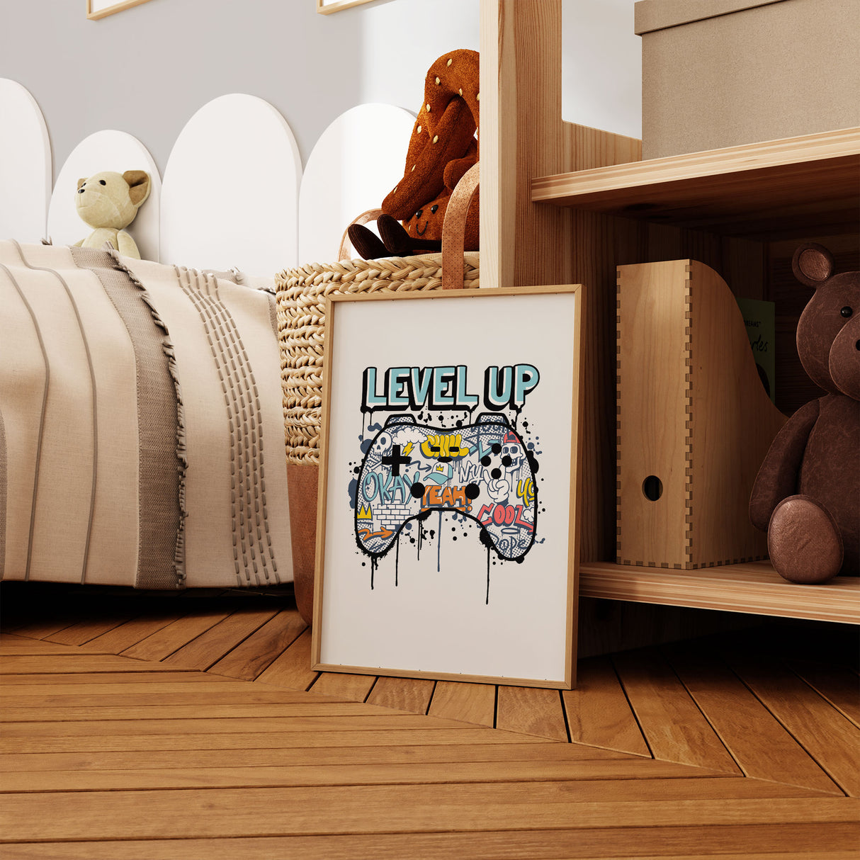 boys room gaming print graffiti