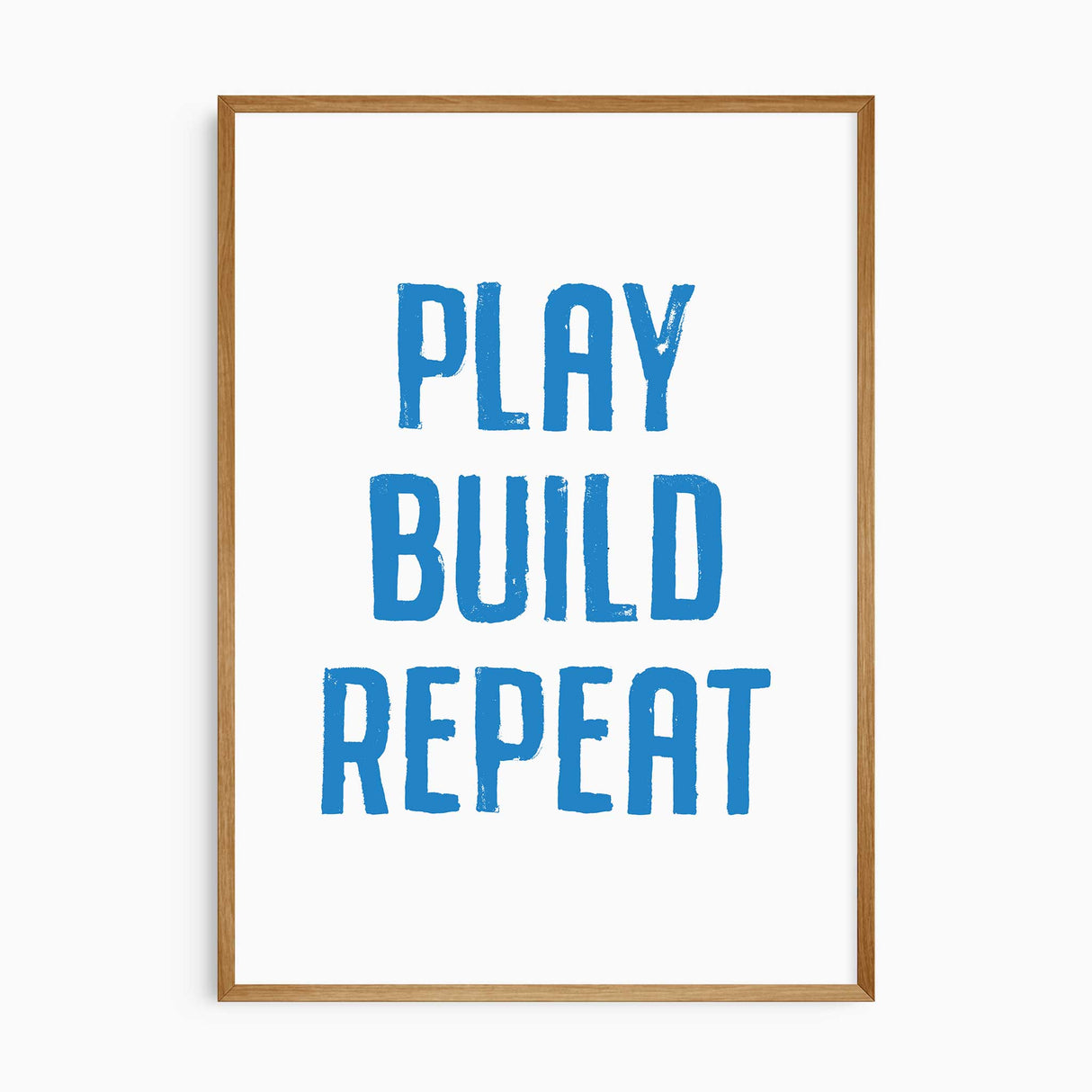 Wall print set inspired by building blocks and creativity for young boys