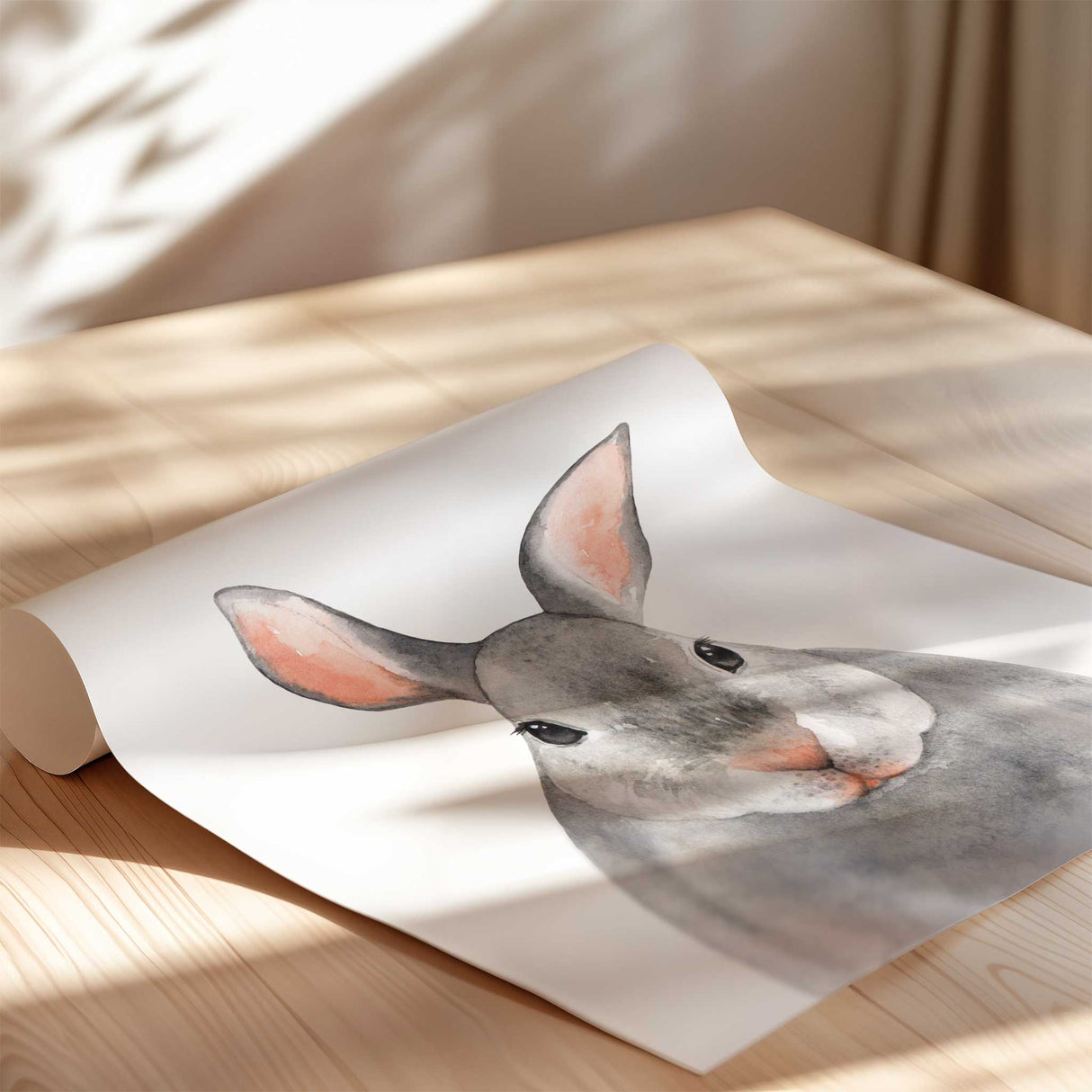 Neutral nursery wall art set with forest animal theme