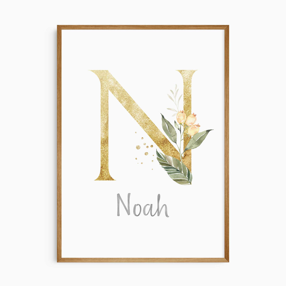 Personalised Safari Nursery Wall Art Set