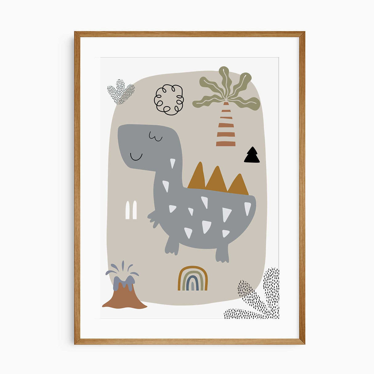 Dinosaur wall art set of 3 prints for boys bedroom or playroom décor