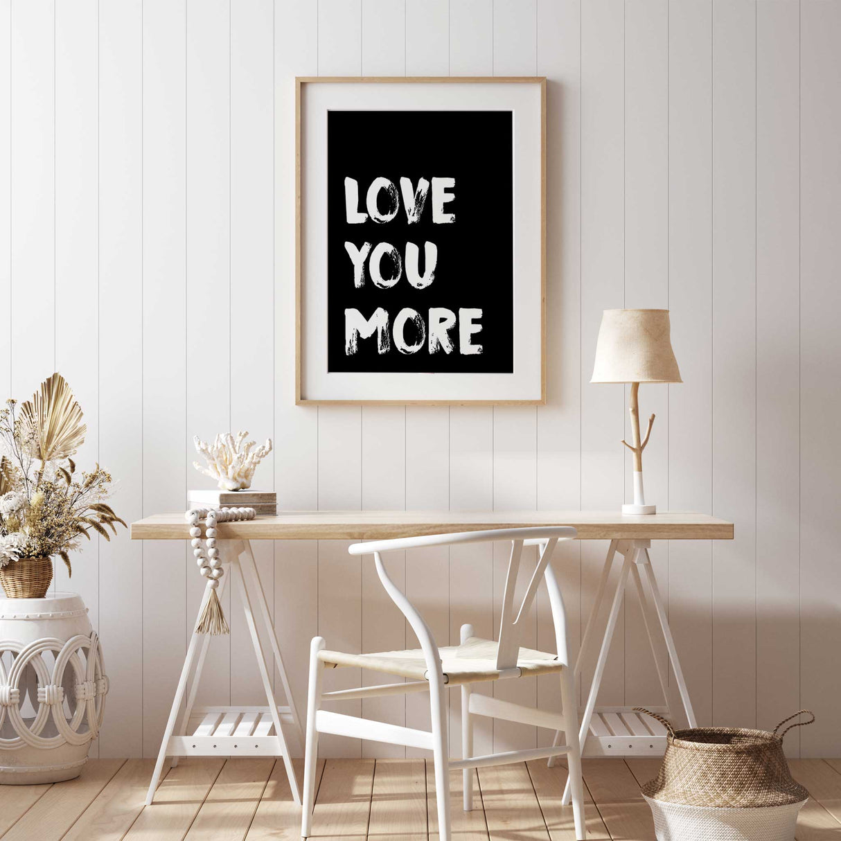 Close-up of brush lettering quote art