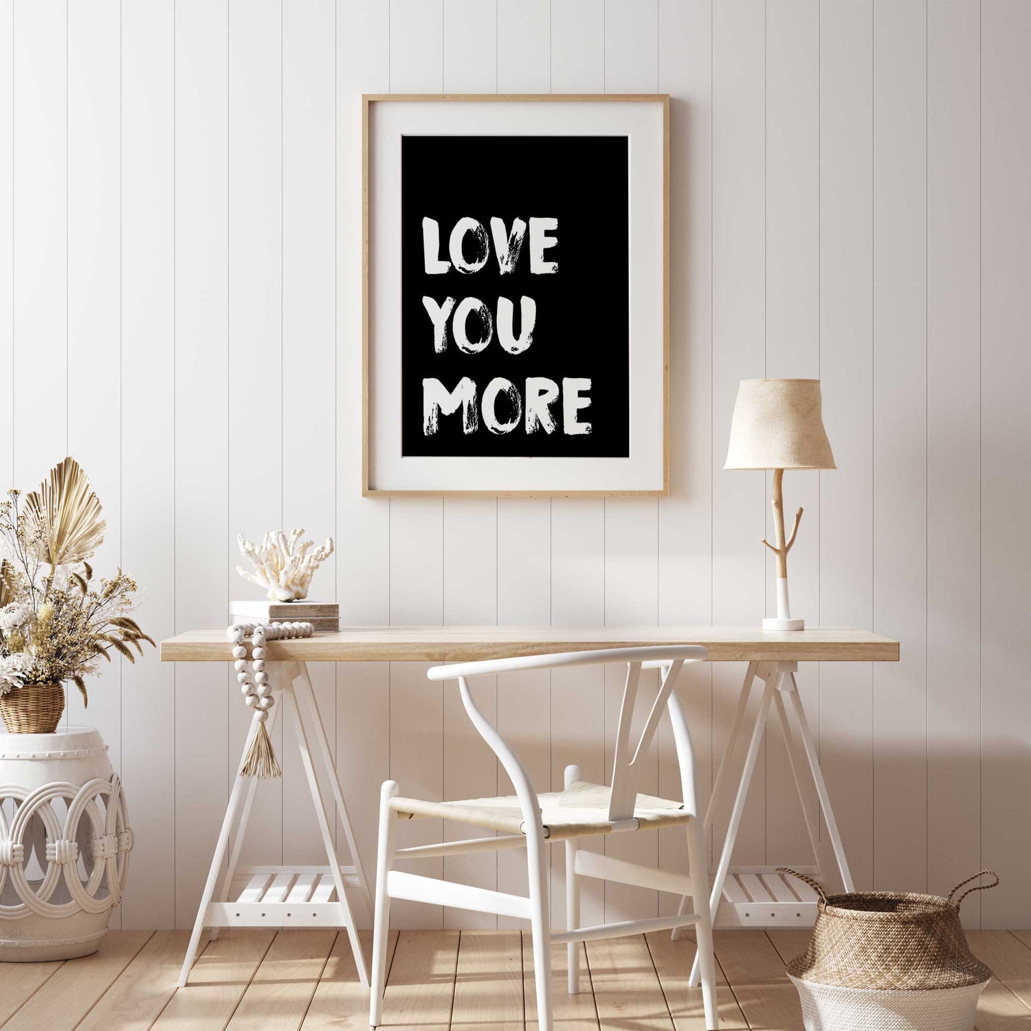 Close-up of brush lettering quote art