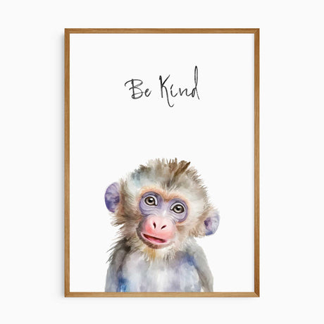 Safari-themed wall art set for kids – watercolor zebra, giraffe, monkey, lion, elephant, and cheetah prints with motivational messages for nursery decor.