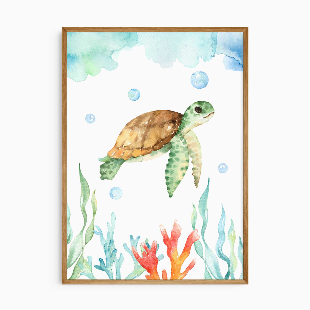 Ocean animal wall art for a kids bedroom