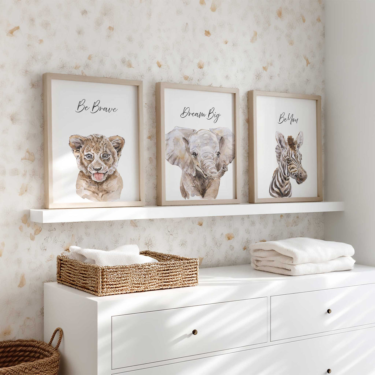 safari quote wall art prints for kids room