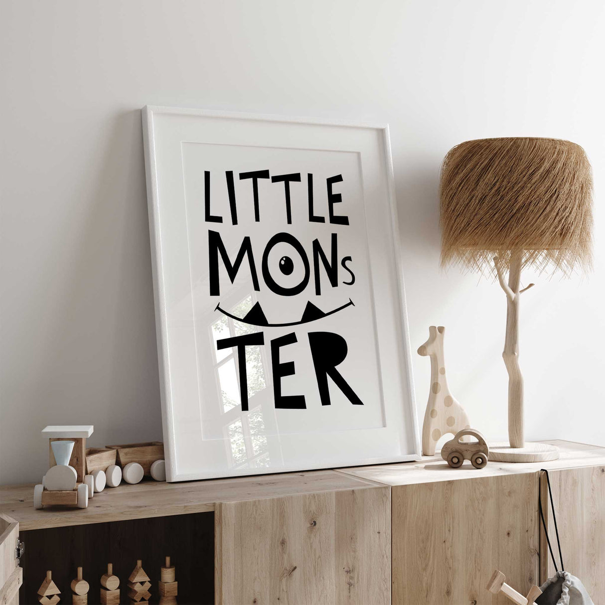 Playful Monster Illustration Ideal for Kids Bedroom or Playroom