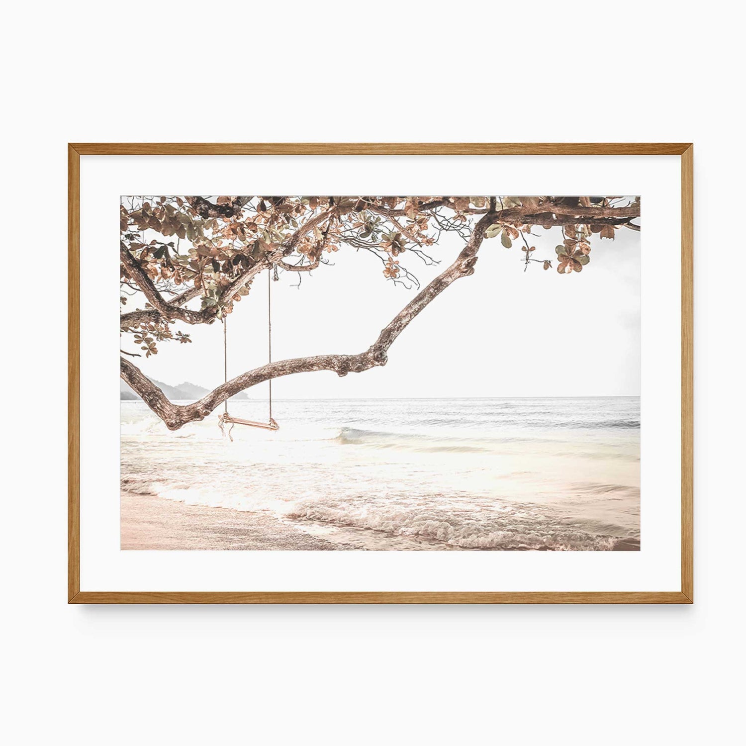 Beach swing wall art print coastal decor