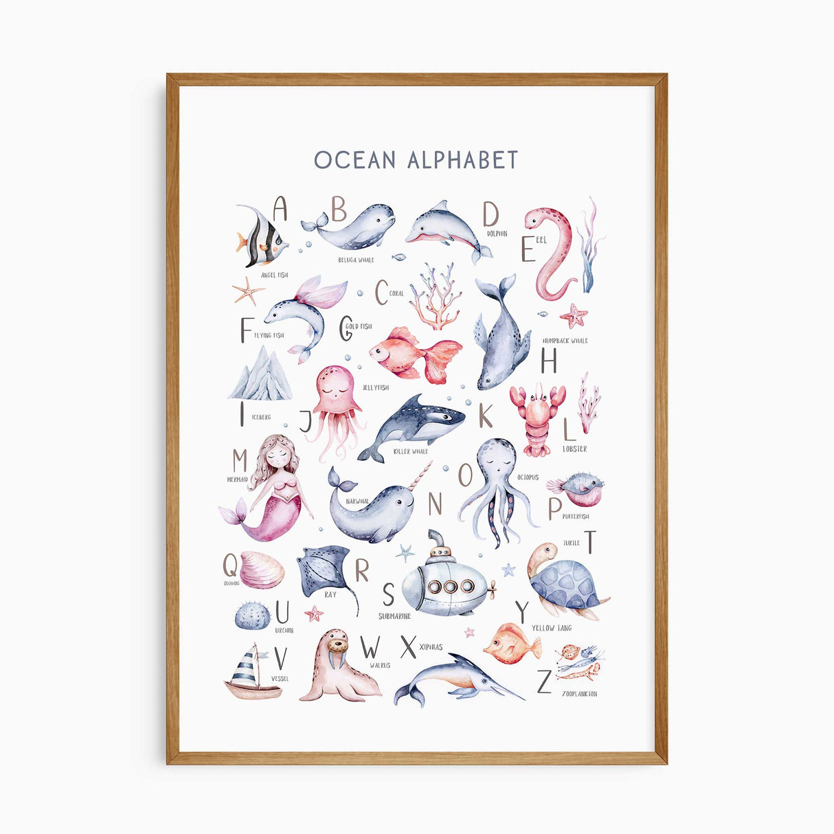 Ocean Alphabet Print
