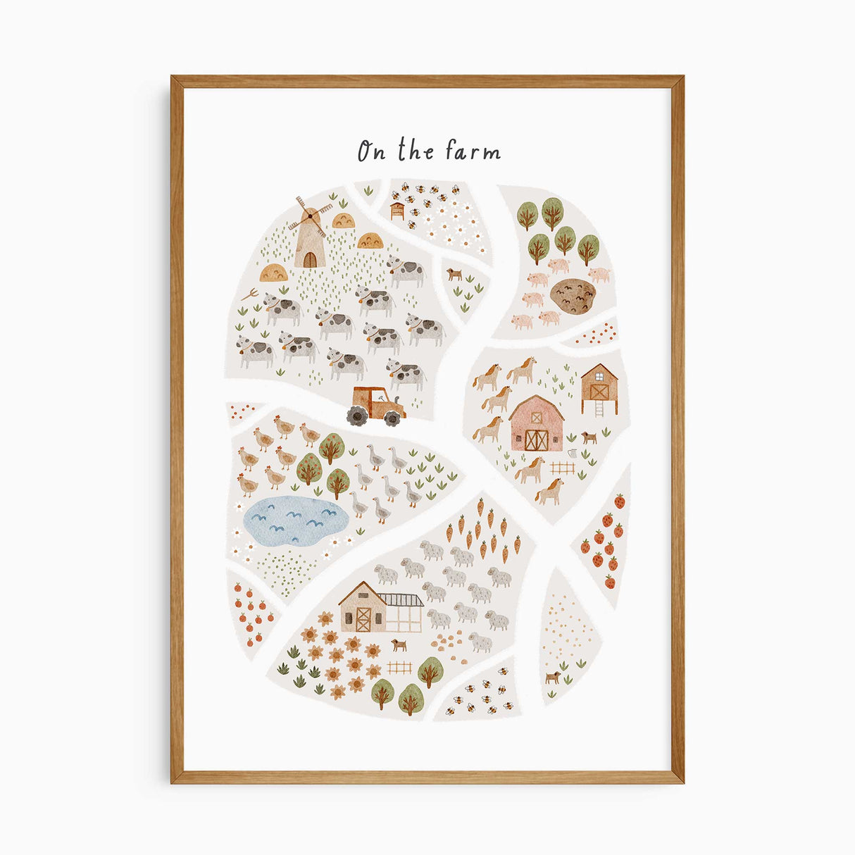 Colourful educational poster for kids featuring numbers 1 to 10 with corresponding cute animal illustrations, perfect for nursery or classroom wall decor.