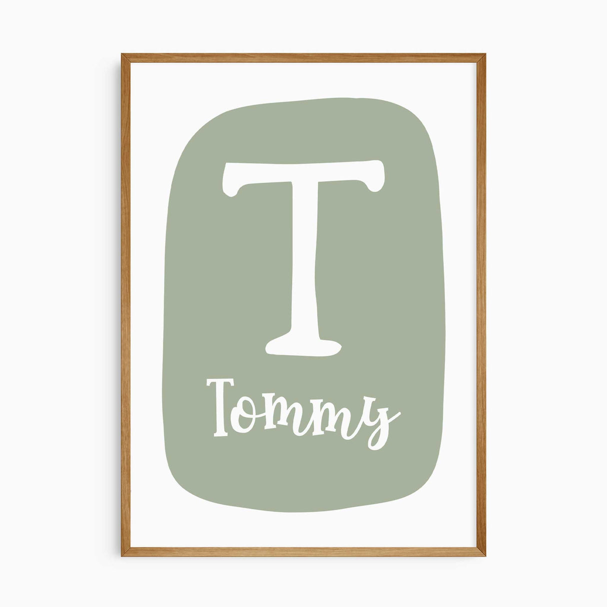 Personalised dinosaur nursery prints with name and initial