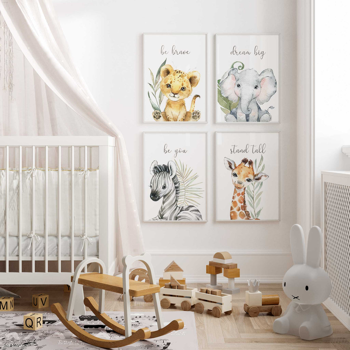 Safari Animal Nursery Prints | Jungle Theme Kids Wall Art – My Tommy Prints