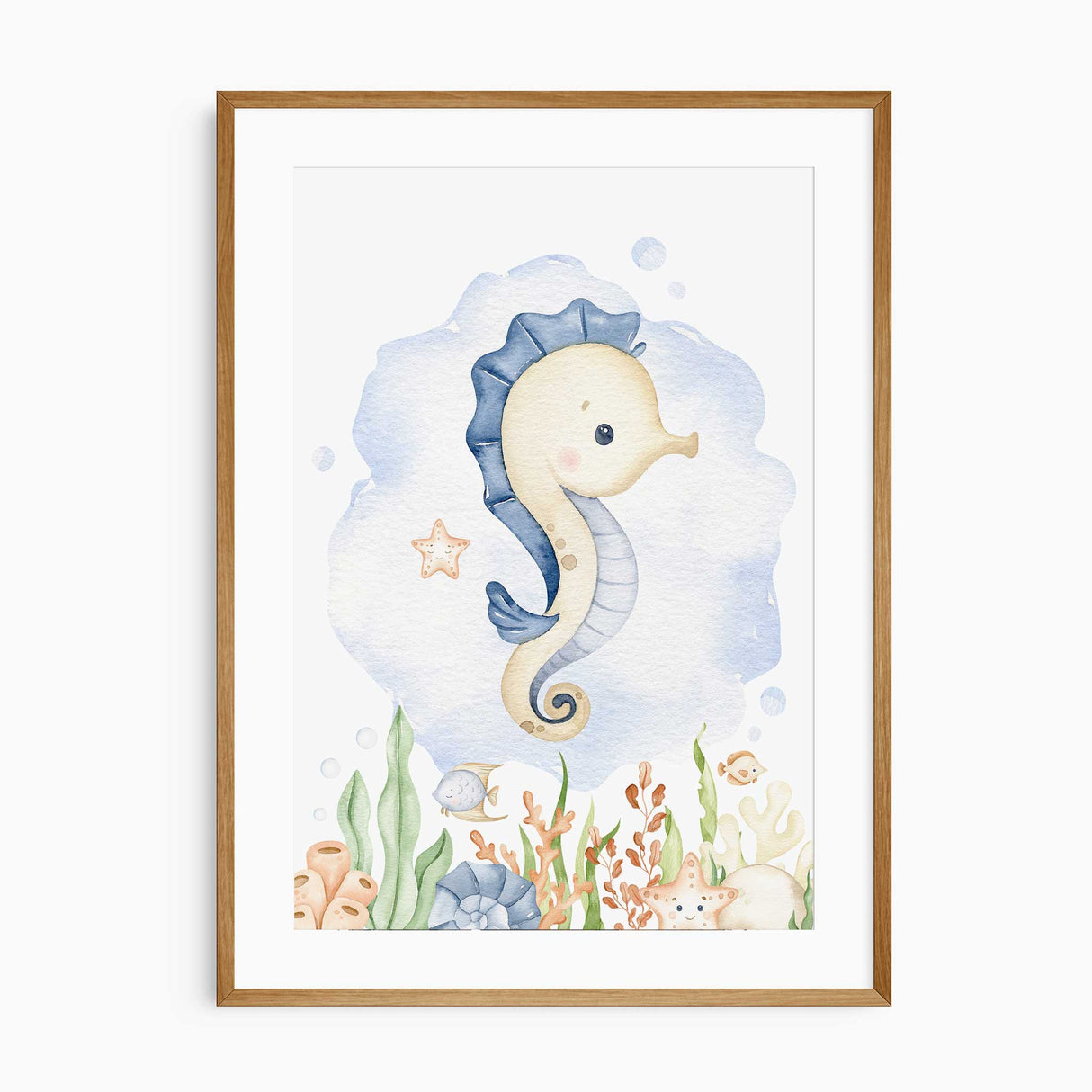 ocean animal nursery print set for baby room