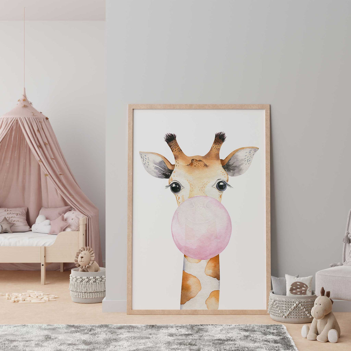 Giraffe With Bubblegum