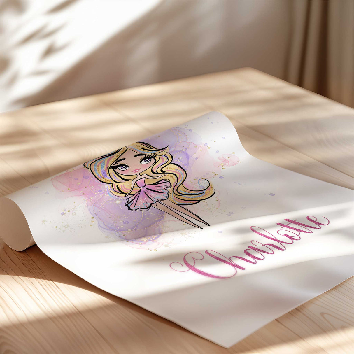 Custom name unicorn wall art perfect for girls nursery or toddler room