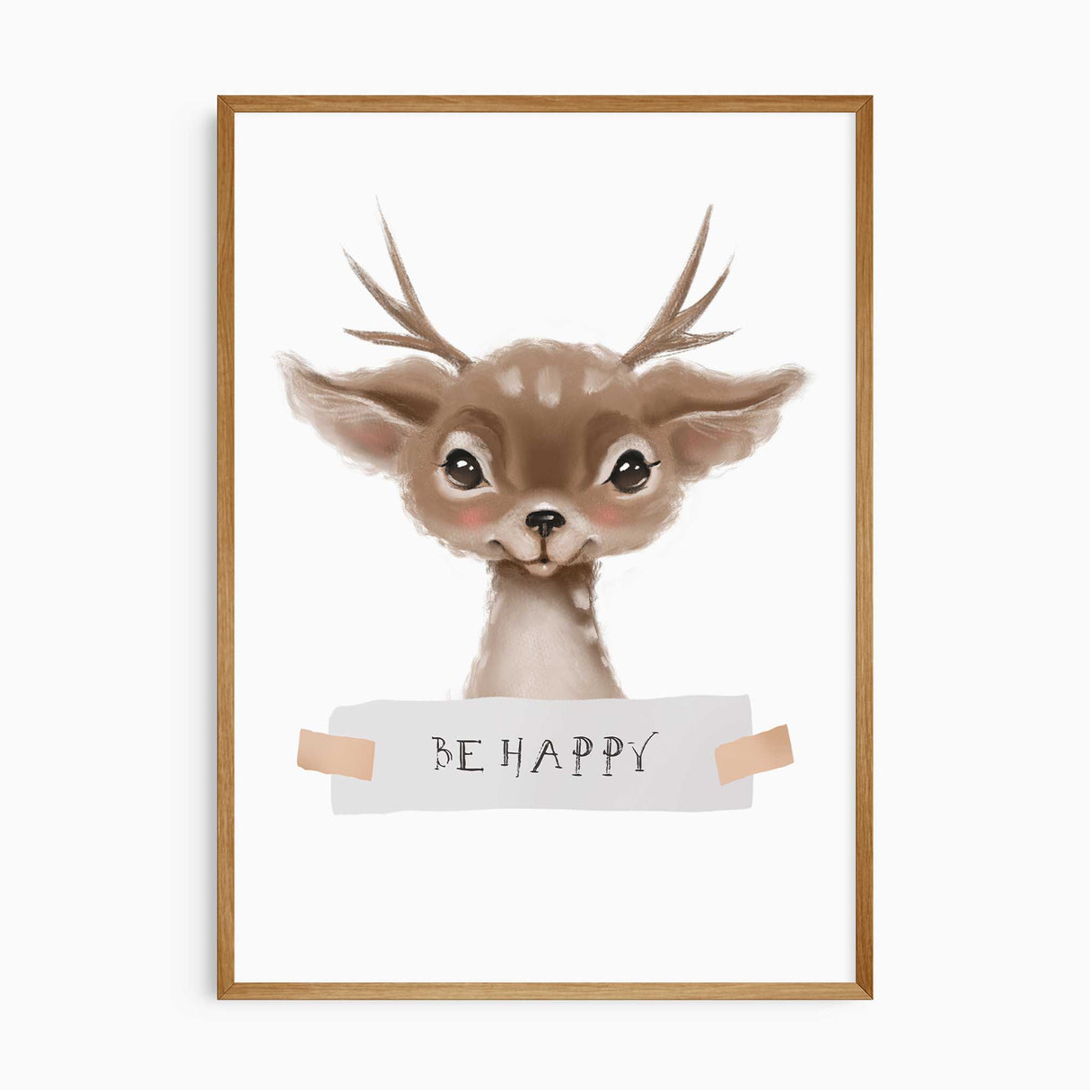 Motivational animal wall art featuring cute forest animals with positive quotes