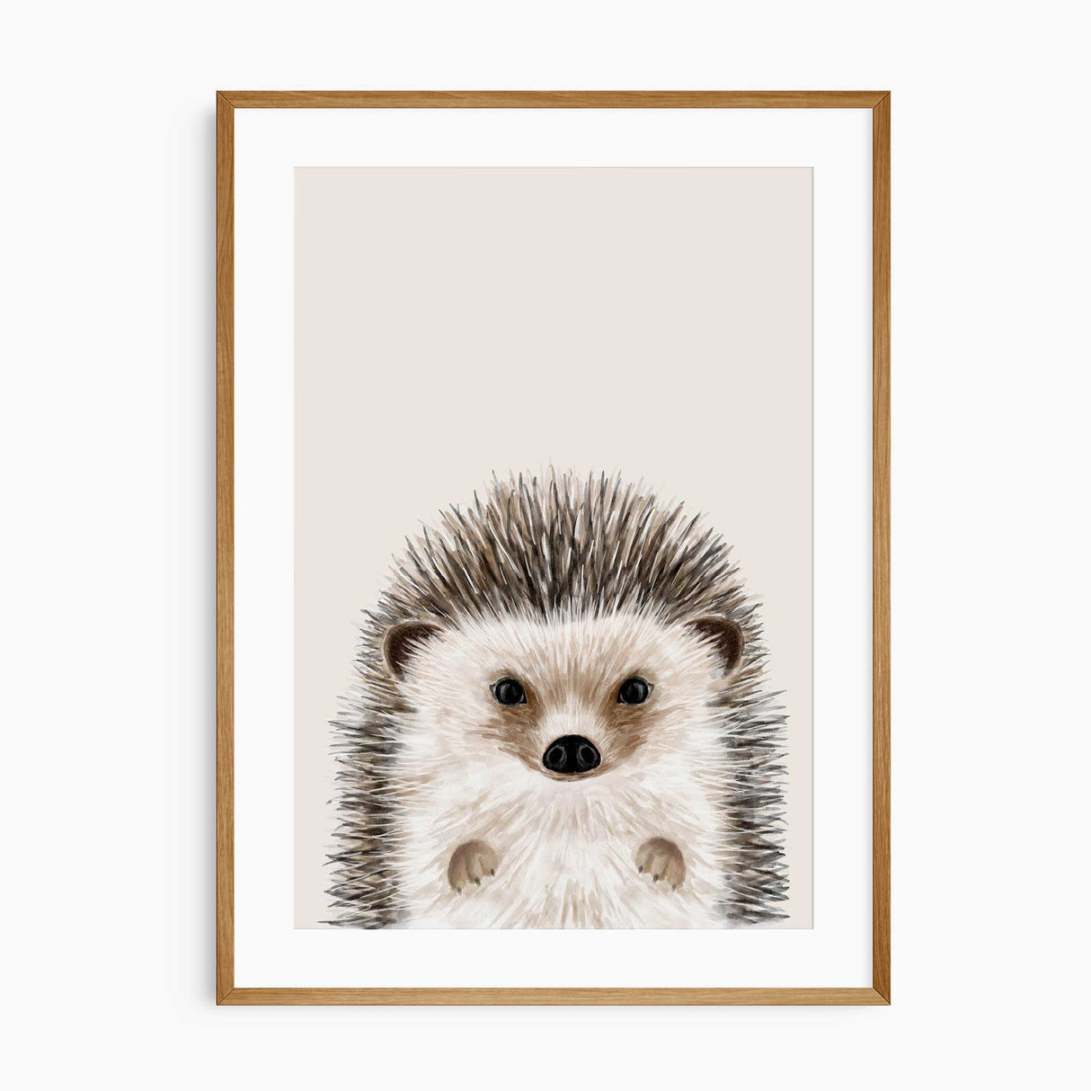 Woodland nursery prints featuring bear, raccoon and hedgehog – set of 3 unframed wall art