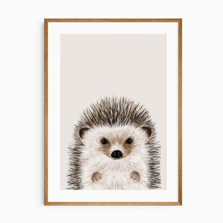 Woodland nursery prints featuring bear, raccoon and hedgehog – set of 3 unframed wall art