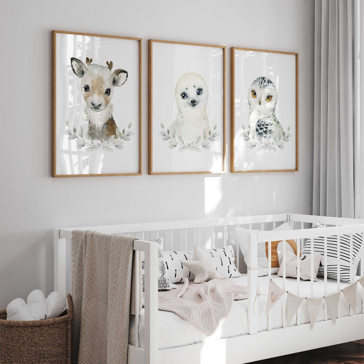 Arctic Animal Nursery Wall Art Set of 3 for Baby Room – My Tommy Prints