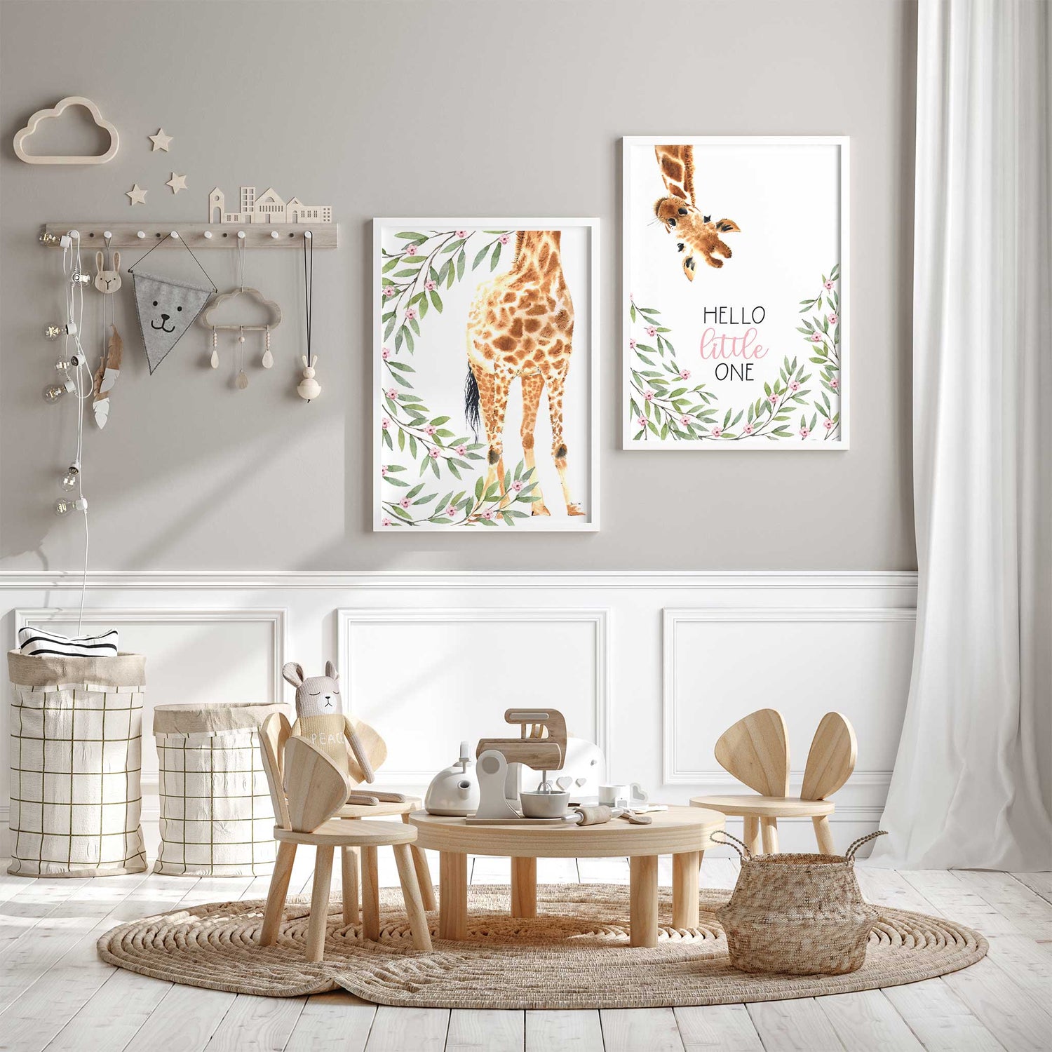 Girls Hello Little One Giraffe Set