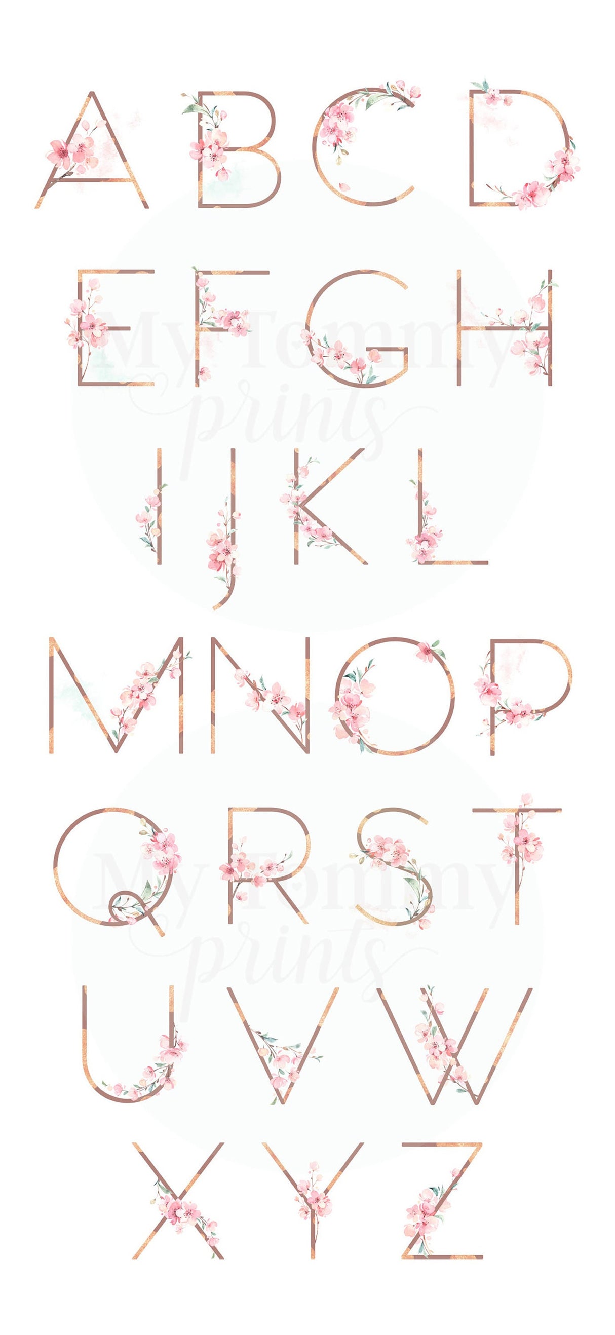 Custom girls nursery art set with bunnies and name print, ideal for creating a personalised bedroom space.