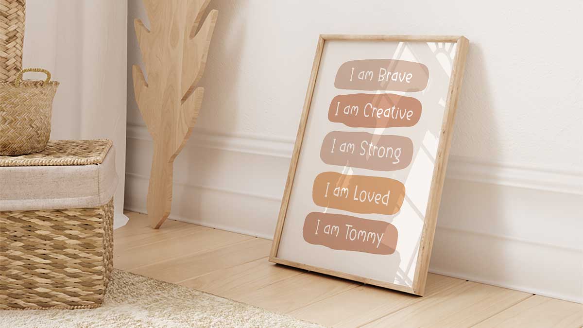 gender neutral affirmation decor