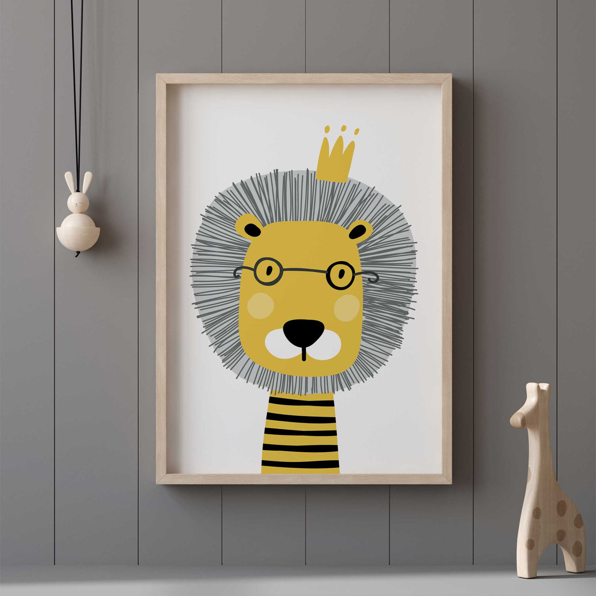 Boho Lion Wearing Glasses