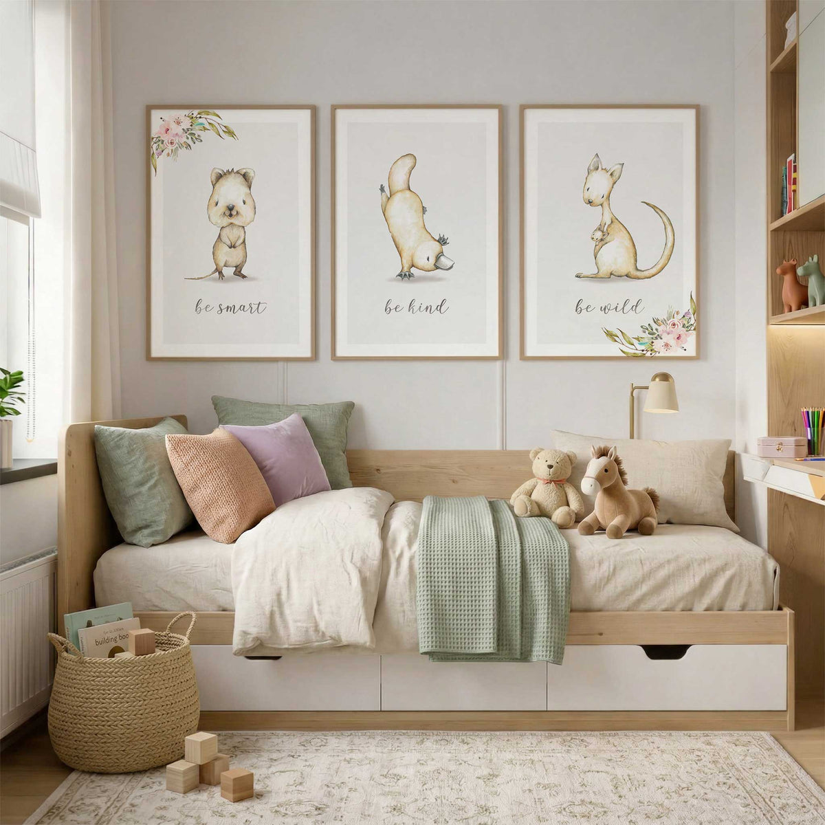 Australian Animal Prints for Girls with Positive Words