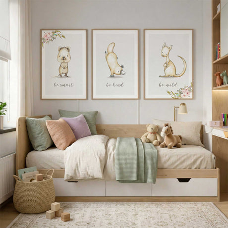 Australian Animal Prints for Girls with Positive Words