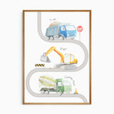 Construction Vehicle Poster