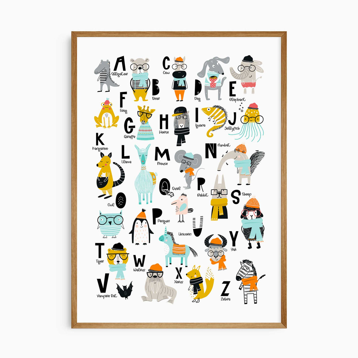 Animals Alphabet Poster