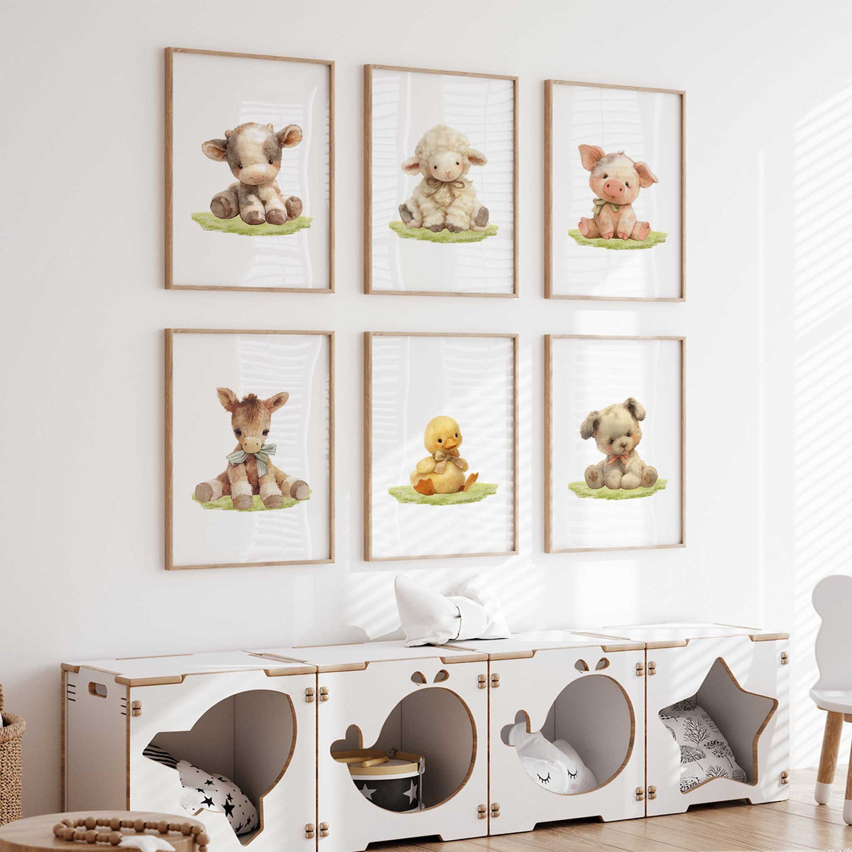 Farm Animal Nursery Prints | Cute Farm Animal Prints – Set of 6 – My ...