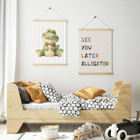alligator wall prints set perfect for baby boy nursery or toddler room