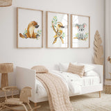Australian native baby room decor wall art set