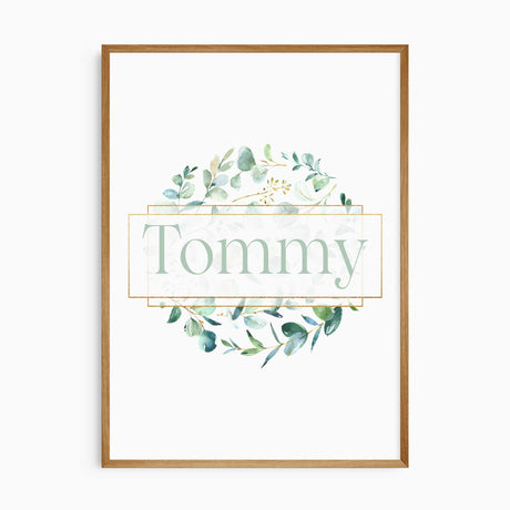 Personalised Australian wildlife nursery wall art set of 3 featuring koala, kangaroo, and custom name print