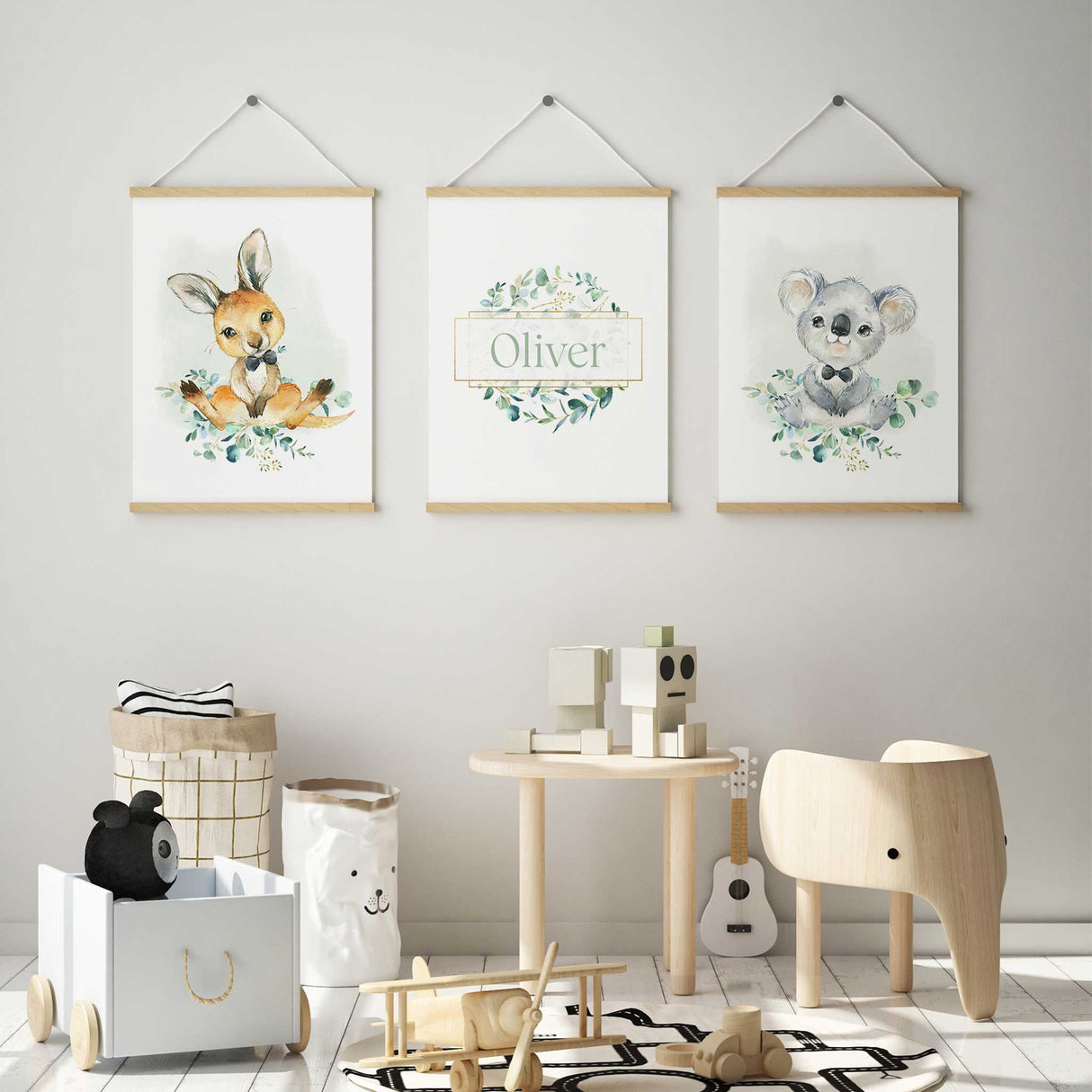 Kangaroo, Kola & Name Prints