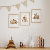 Vintage Toy Nursery Prints Set of 3