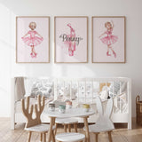 Personalised Ballerina Prints - Set of 3